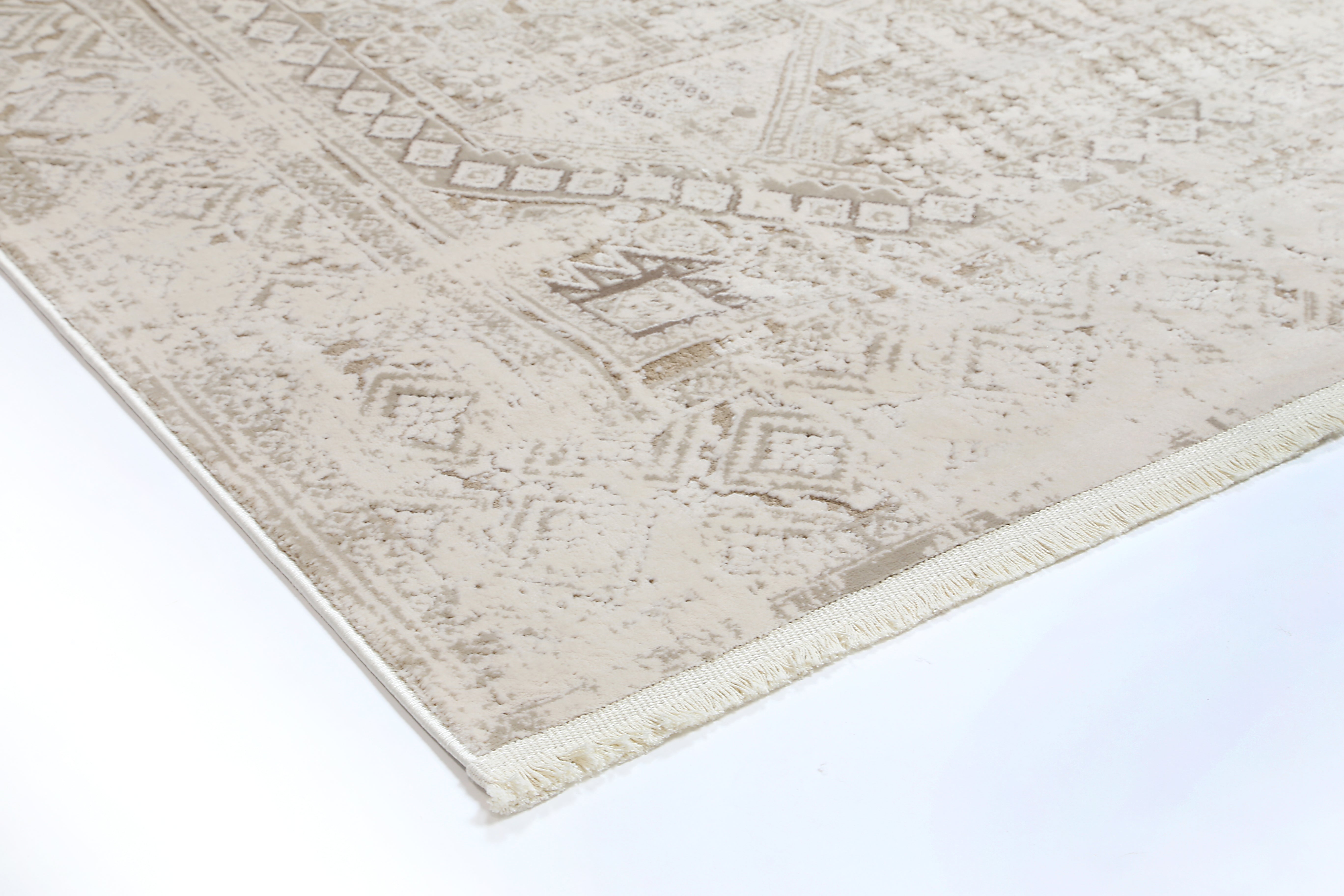 Bohemian Paradise Panel Beige Rug - 03BEIG - Beige bohemian rug from Vogue Rugs Australia
