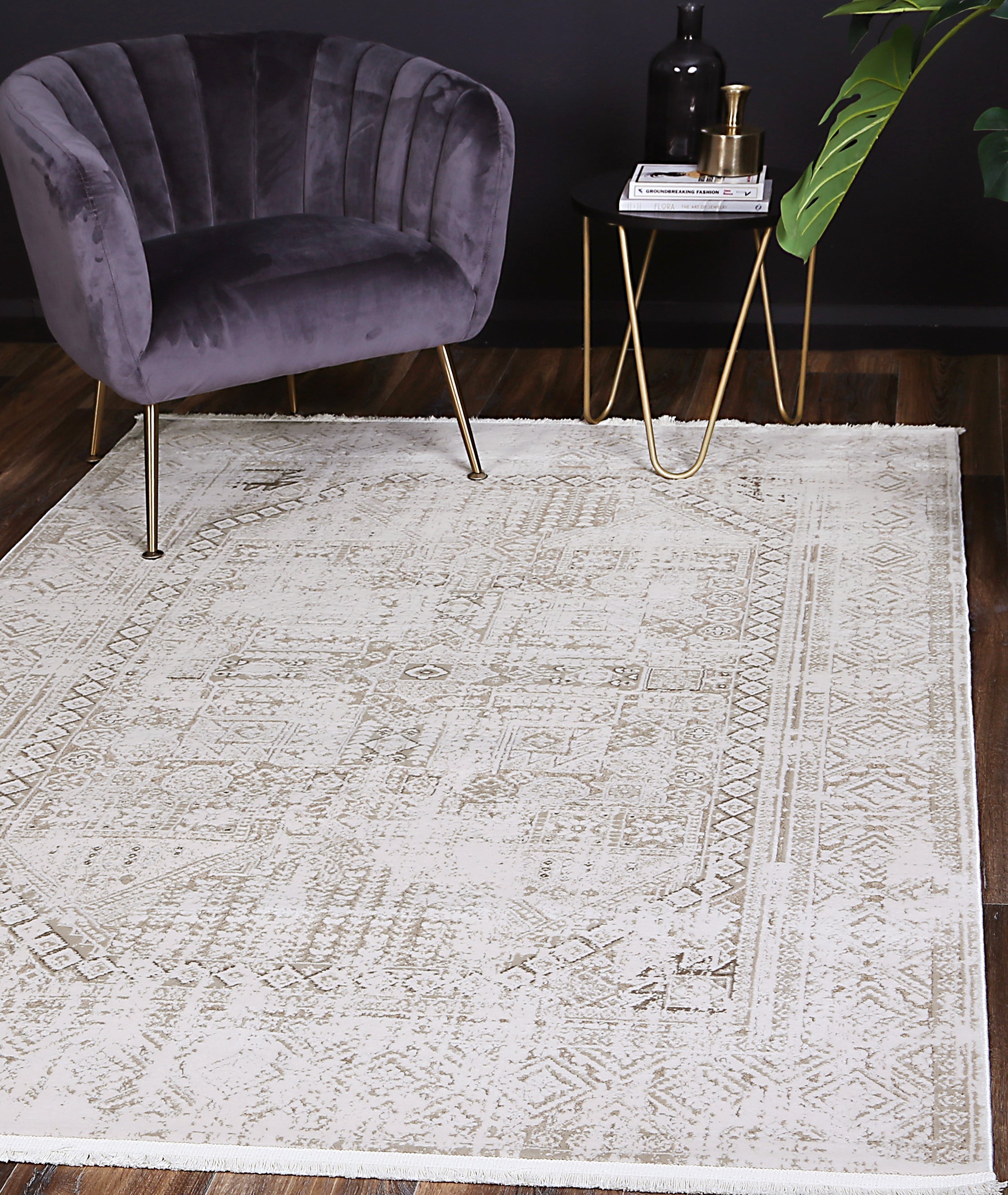 Bohemian Paradise Panel Beige Rug - 03BEIG.