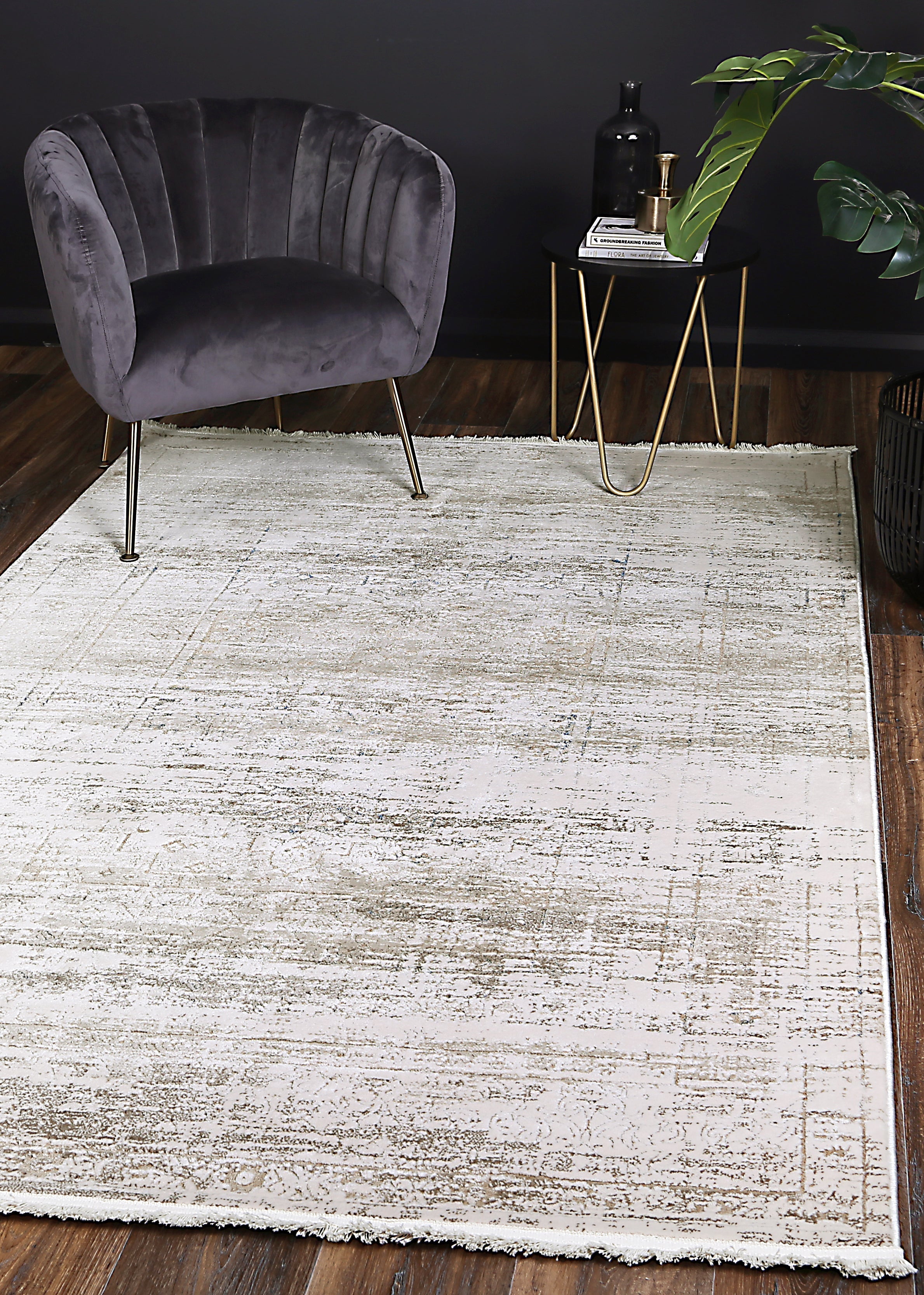 Bohemian Paradise Traditional Grey Blue Rug - 04GBLU.