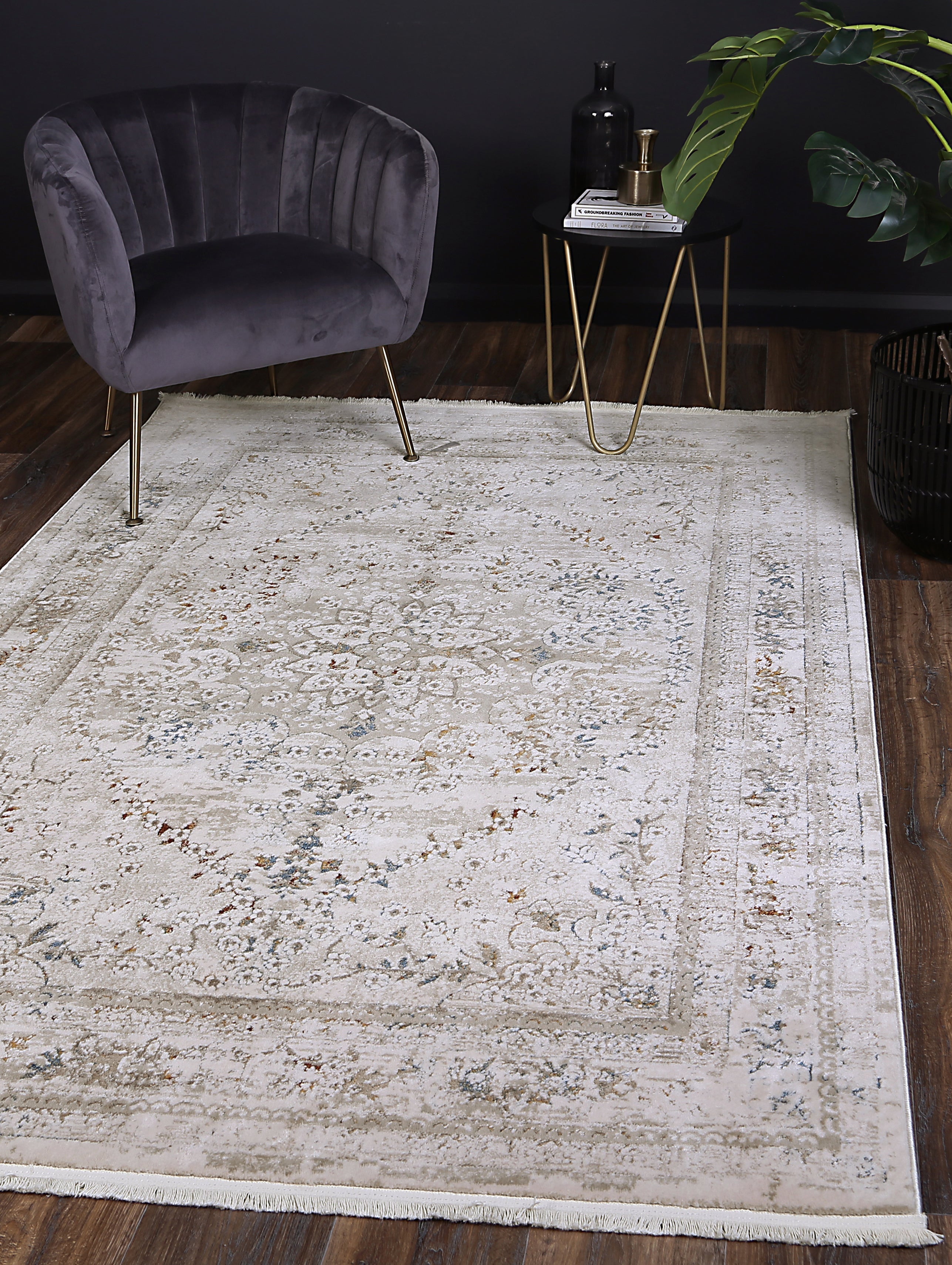 Bohemian Paradise Vintage Medalion Beige Multi Rug - 08BMUL.