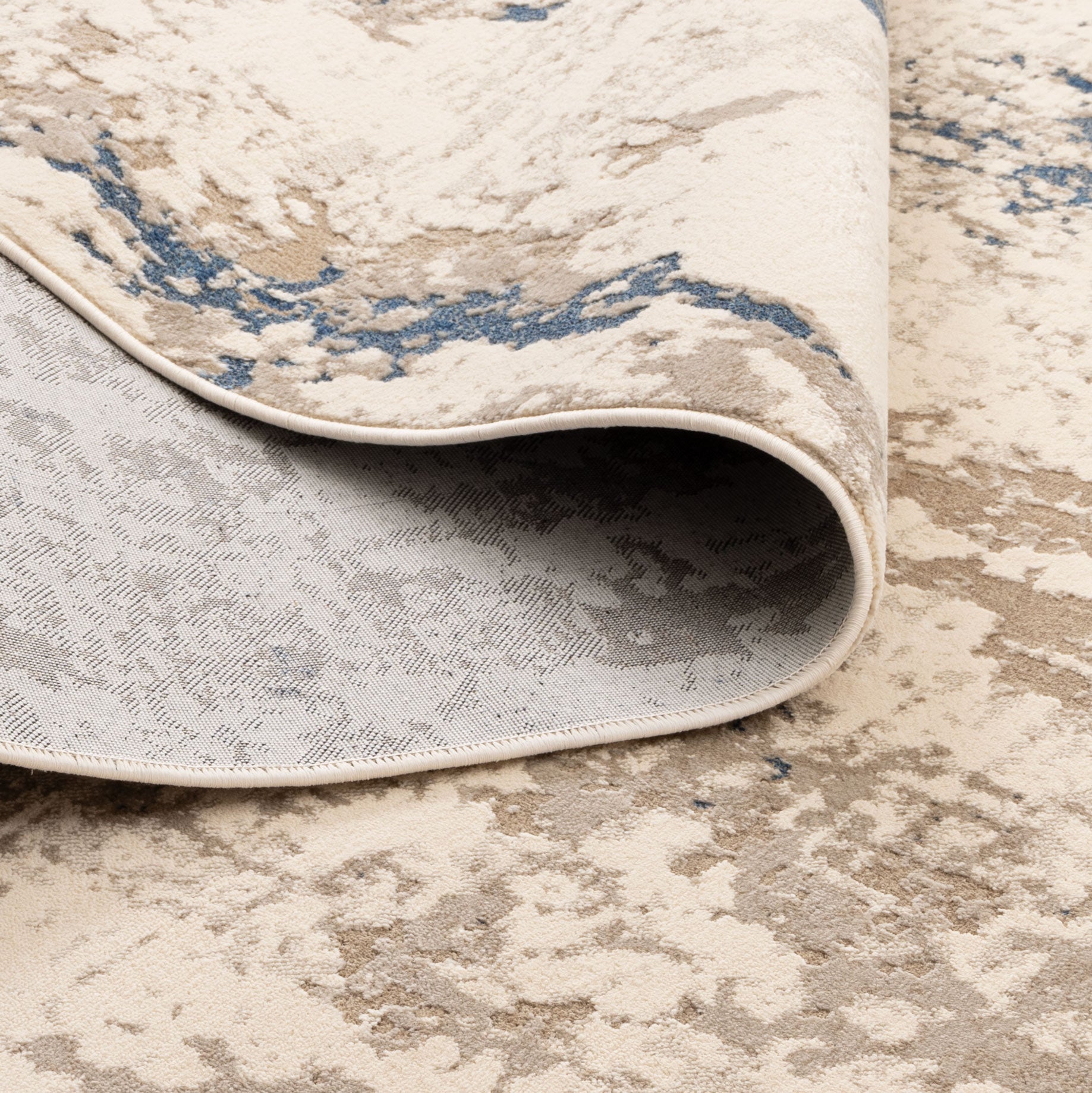 Bohemian Paradise One Modern Beige Blue Rug - 01BBLU - Beige modern rug from Vogue Rugs Australia