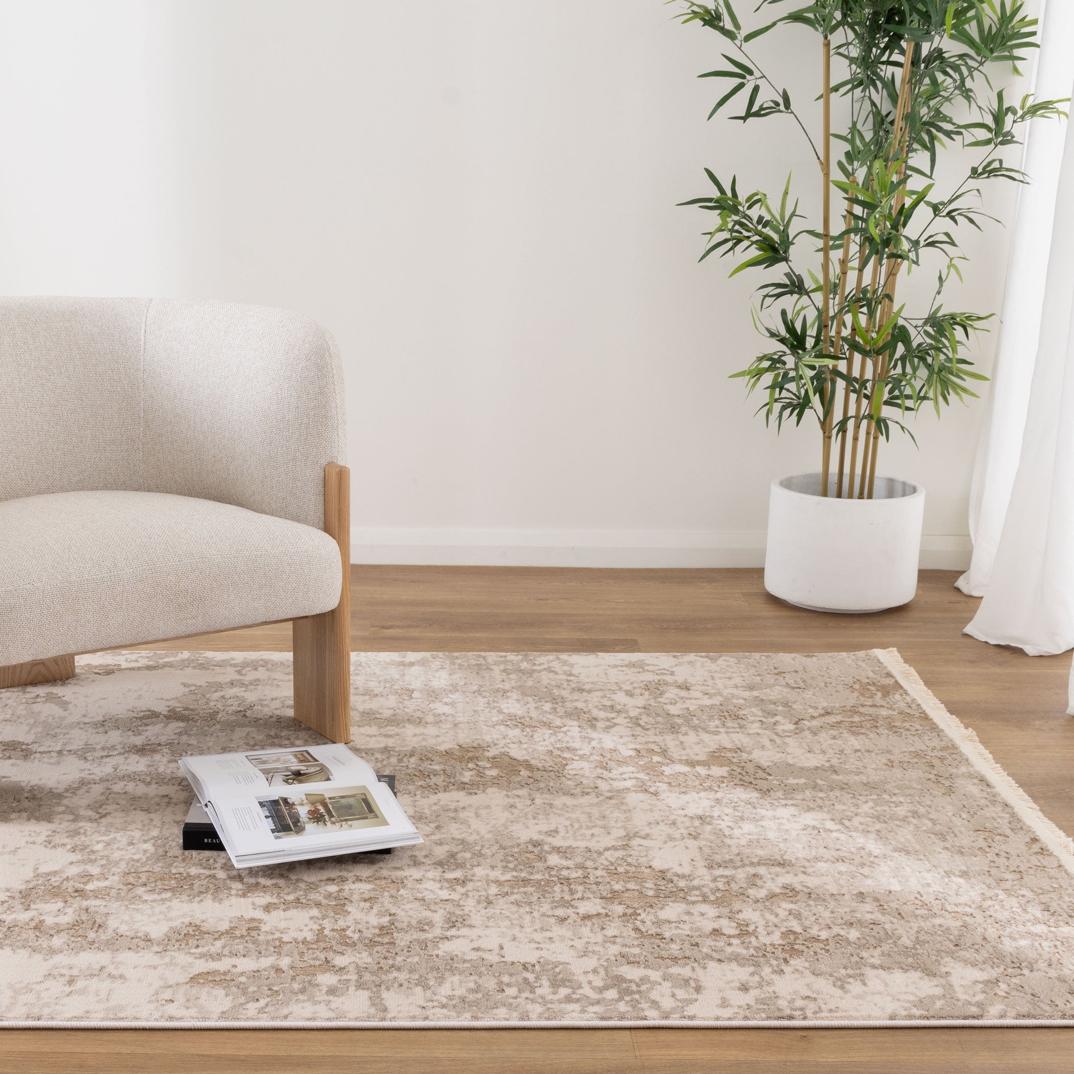 Bohemian Paradise One Modern Beige Rug - 01BEIG.