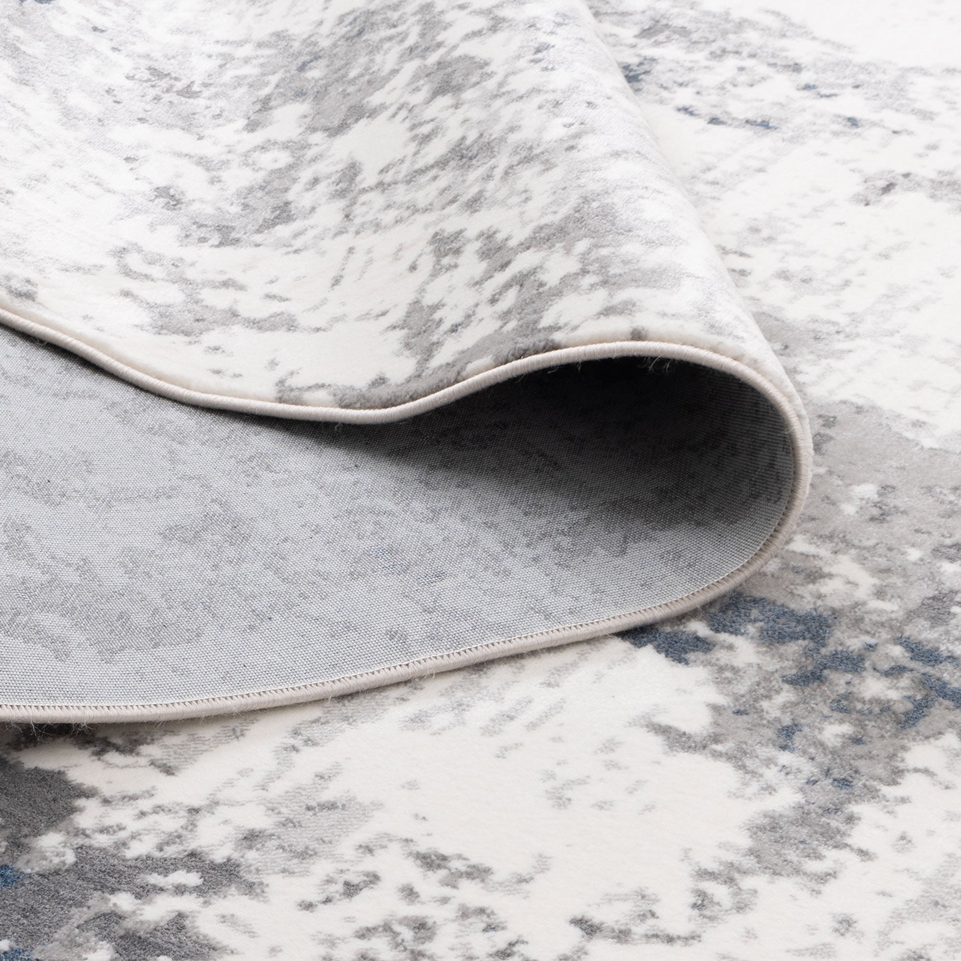 Bohemian Paradise One Modern Grey Blue Rug - 01GBLU.