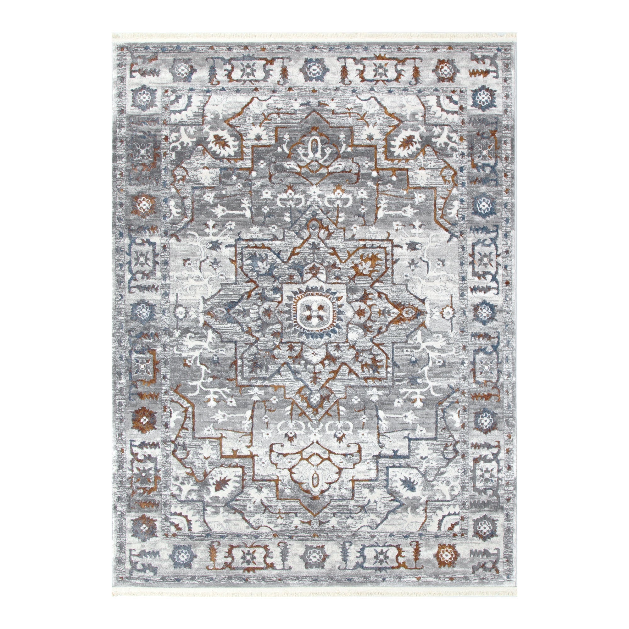 BOHEMIAN PARADISE BOHEM5 GREY MULTI - 05GMUL - Grey bohemian rug from Vogue Rugs Australia