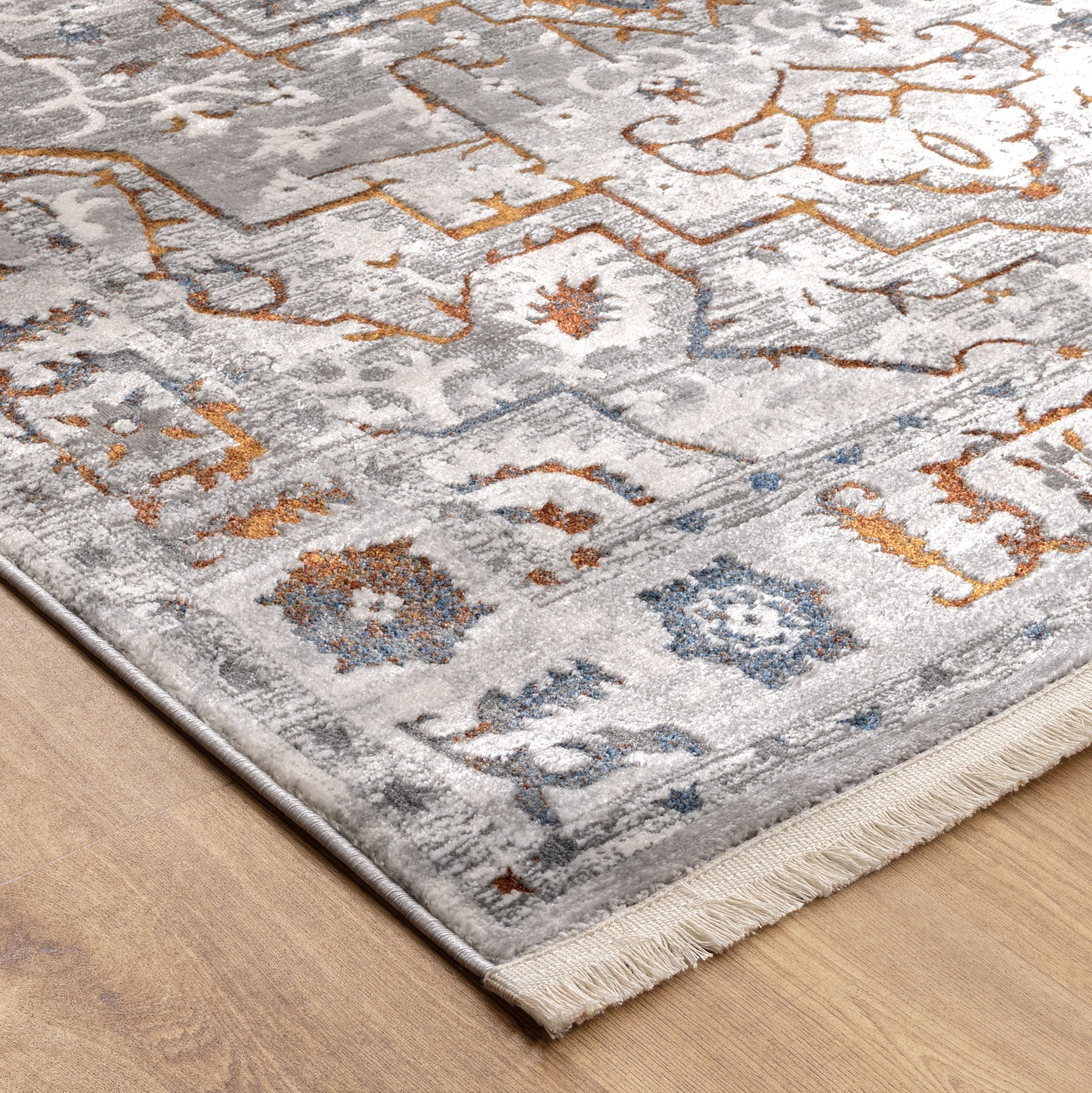 BOHEMIAN PARADISE BOHEM5 GREY MULTI - 05GMUL - Grey bohemian rug from Vogue Rugs Australia