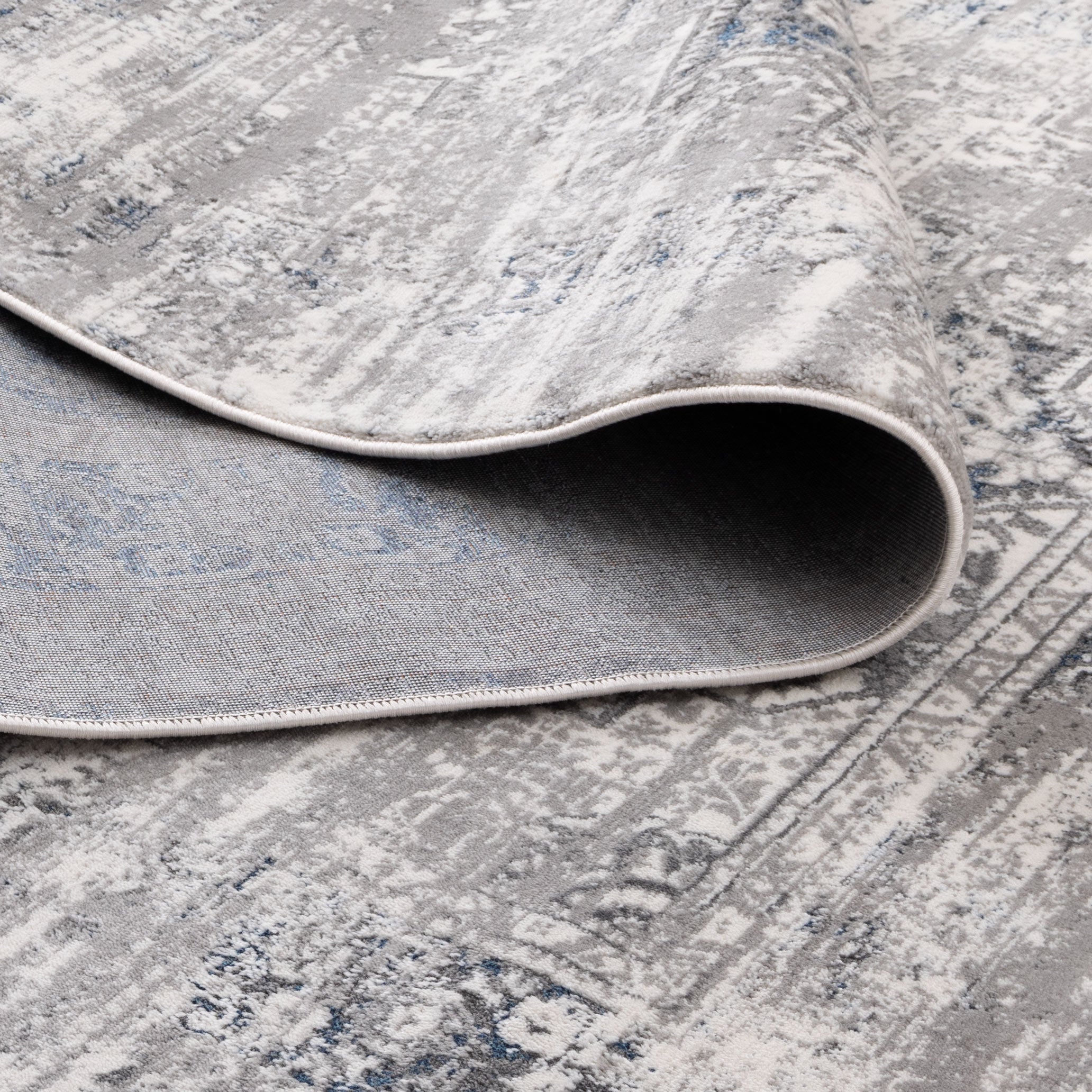 Bohemian Paradise Medalion Grey Blue Rug - 06GBLU.