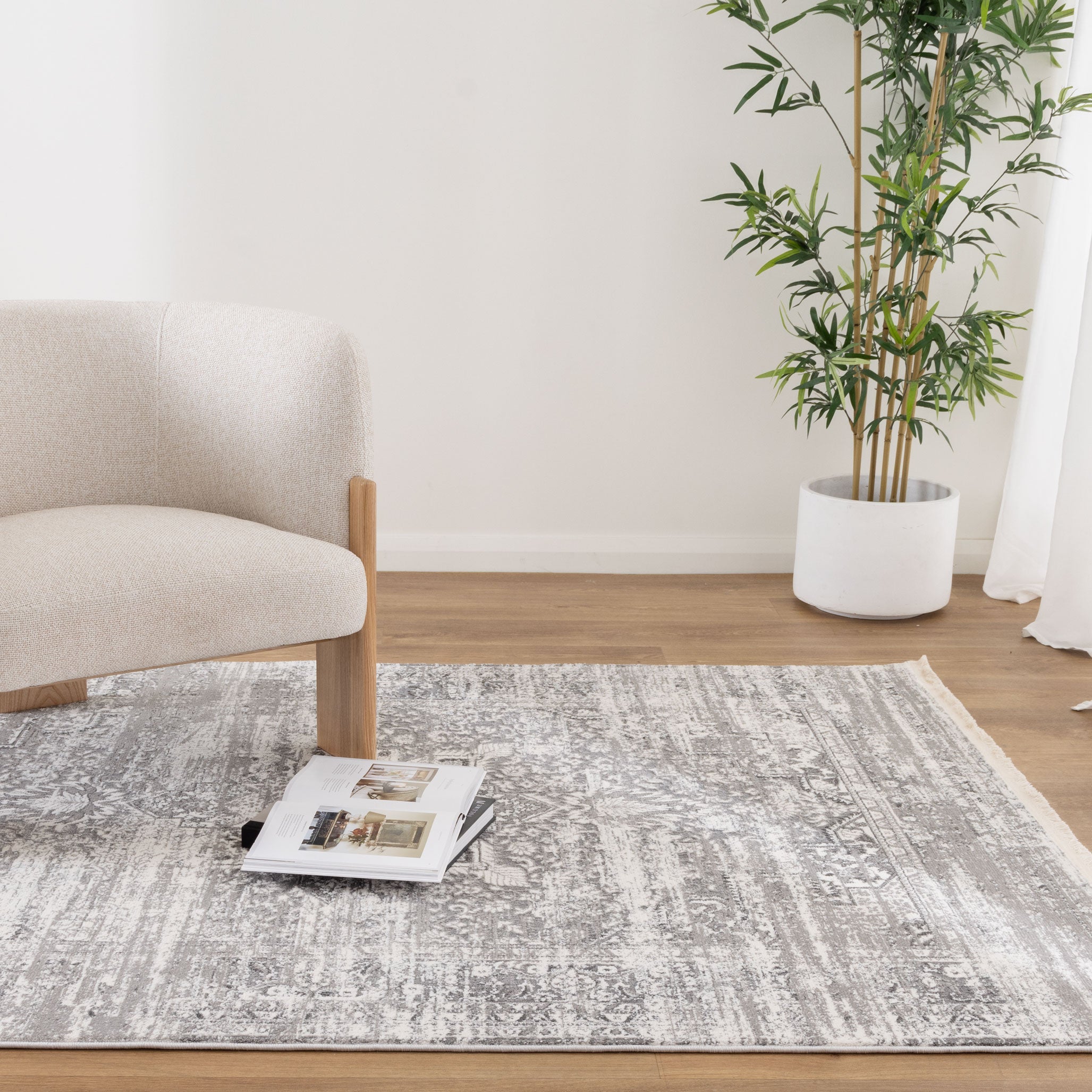 Bohemian Paradise Medalion Grey Rug - 06GREY.