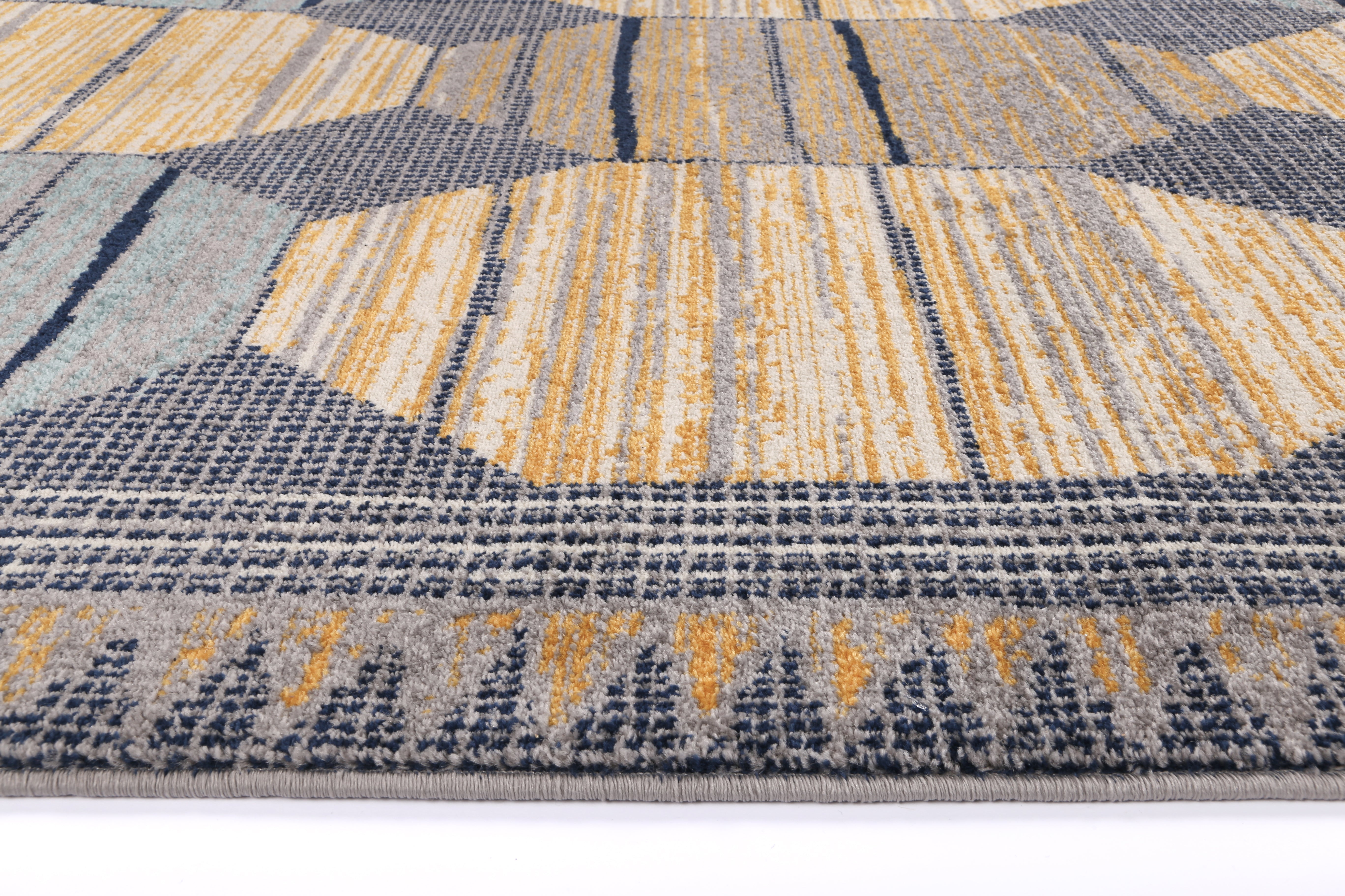 Asilah Bp65A D.Blue Yellow - Blue asilah rug from Vogue Rugs Australia