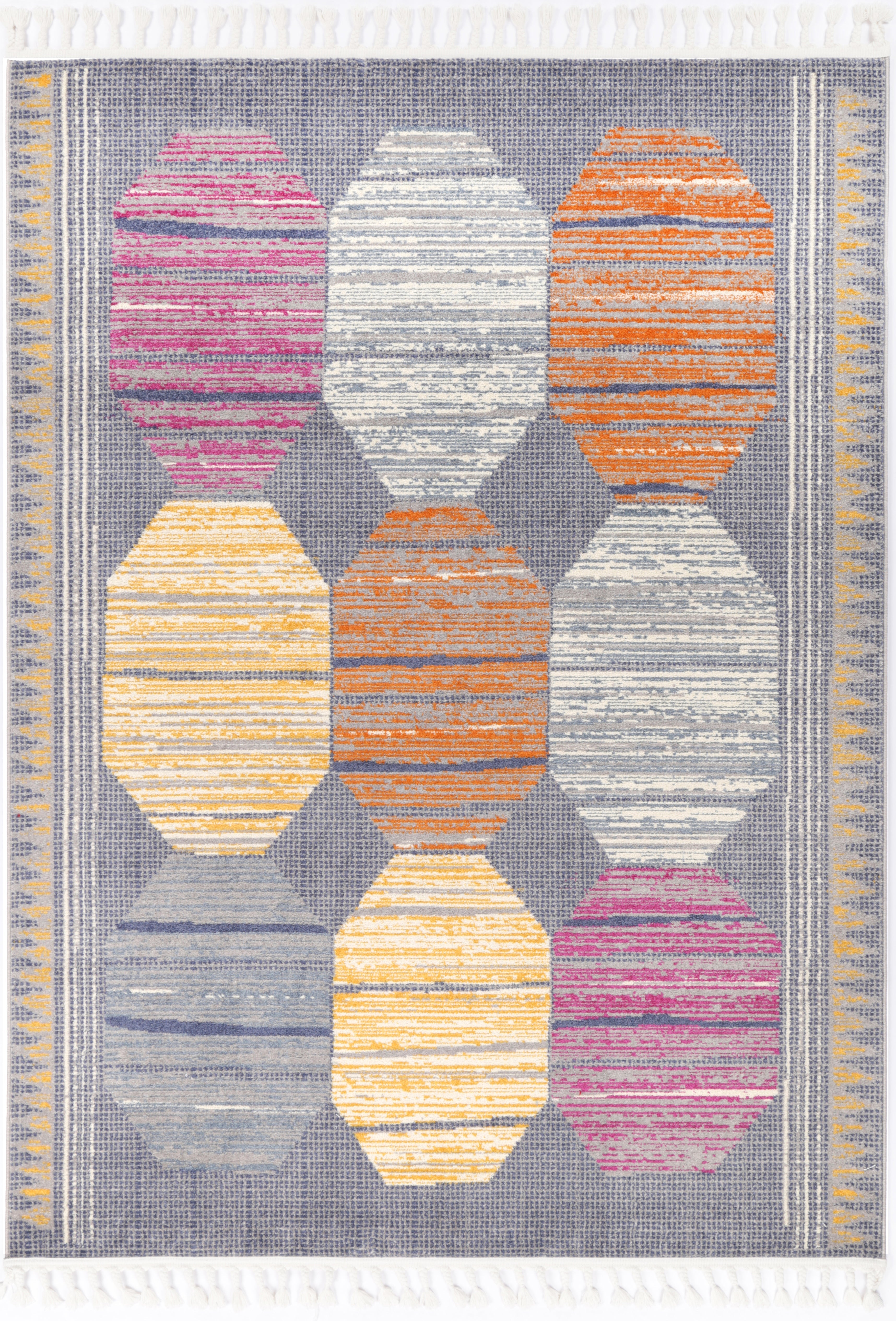 Asilah Bp65A Navy Yellow - Multi Colour asilah rug from Vogue Rugs Australia