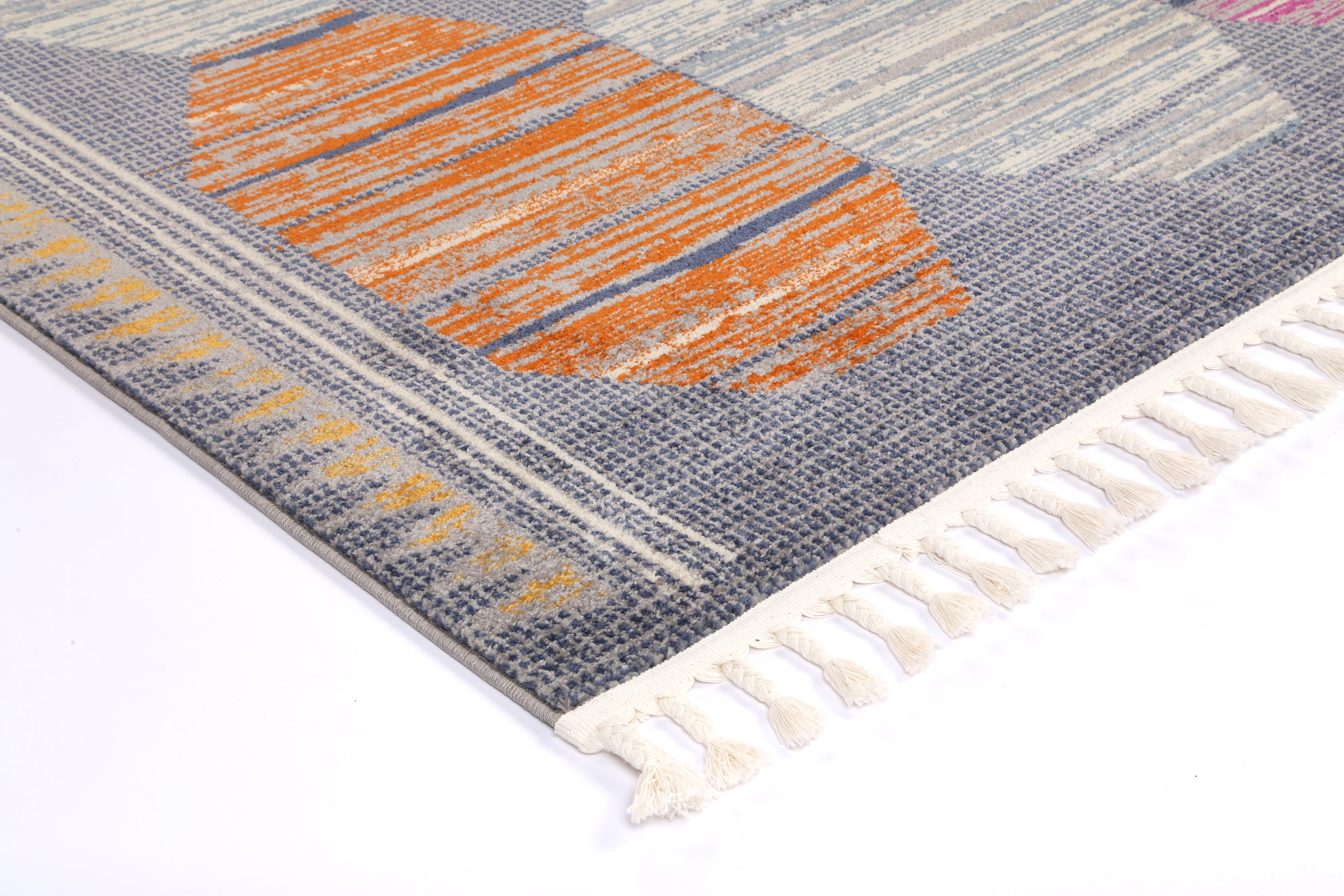 Asilah Bp65A Navy Yellow - Multi Colour asilah rug from Vogue Rugs Australia