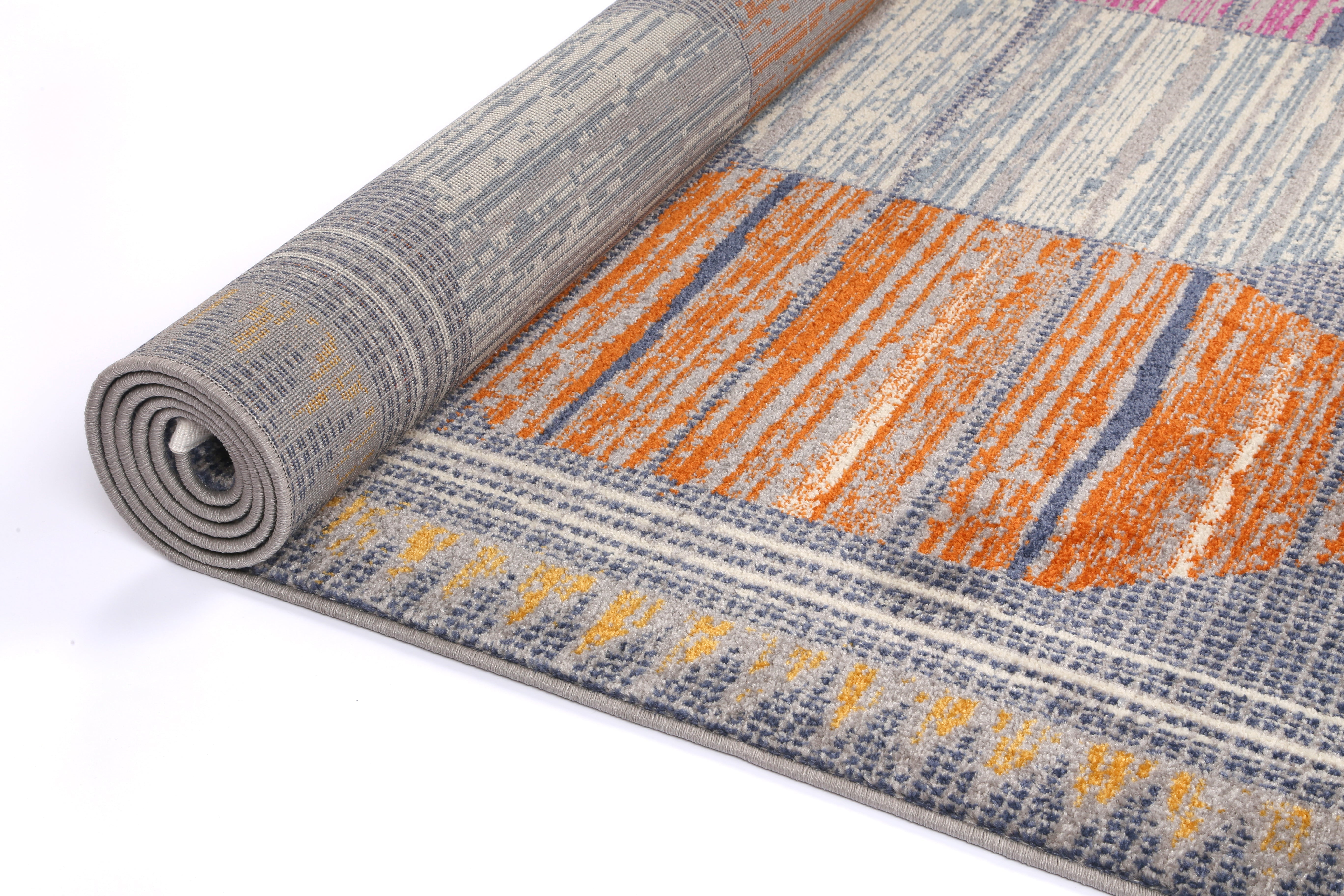 Asilah Bp65A Navy Yellow - Multi Colour asilah rug from Vogue Rugs Australia