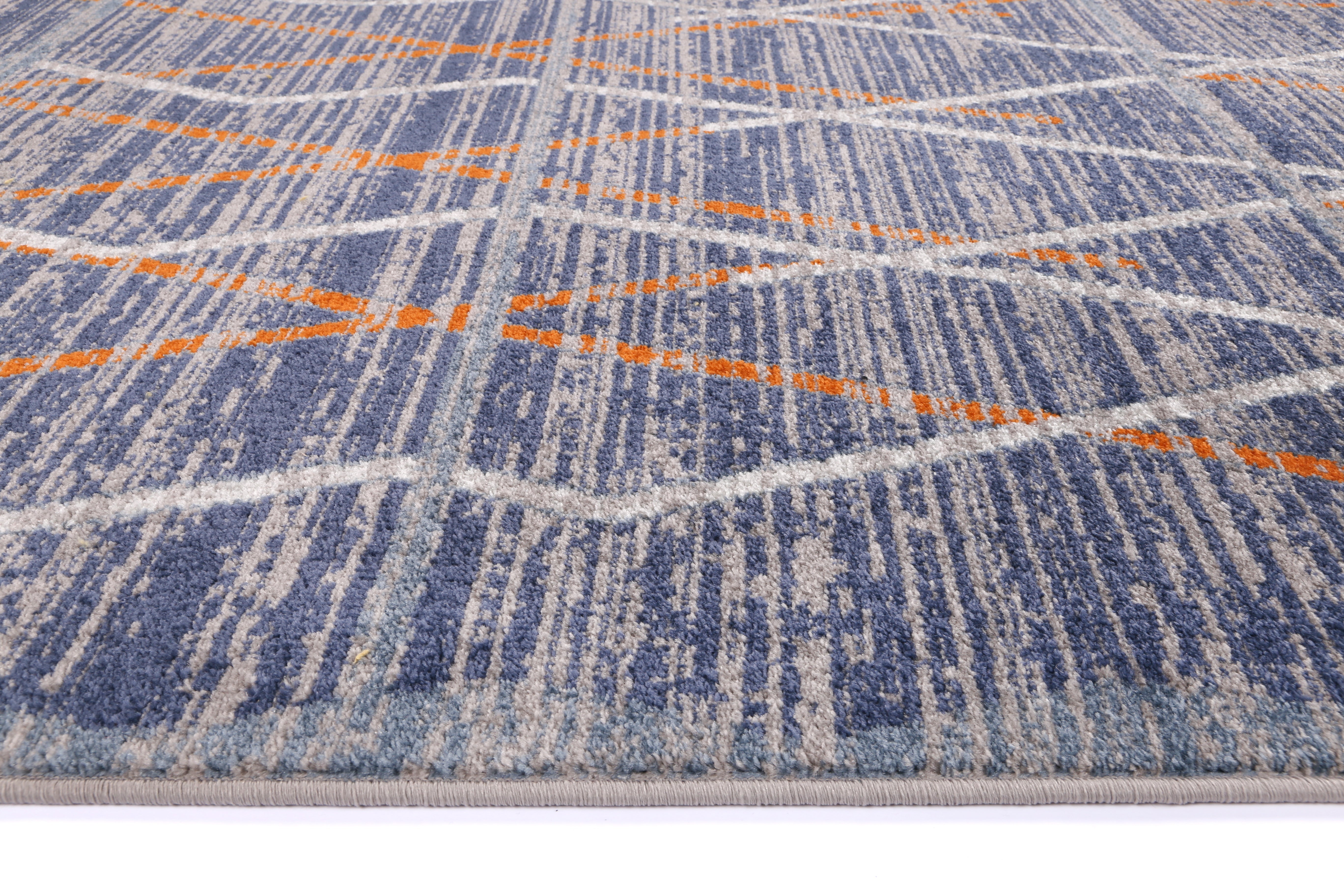 Asilah Bs18A Grey Navy - Grey asilah rug from Vogue Rugs Australia