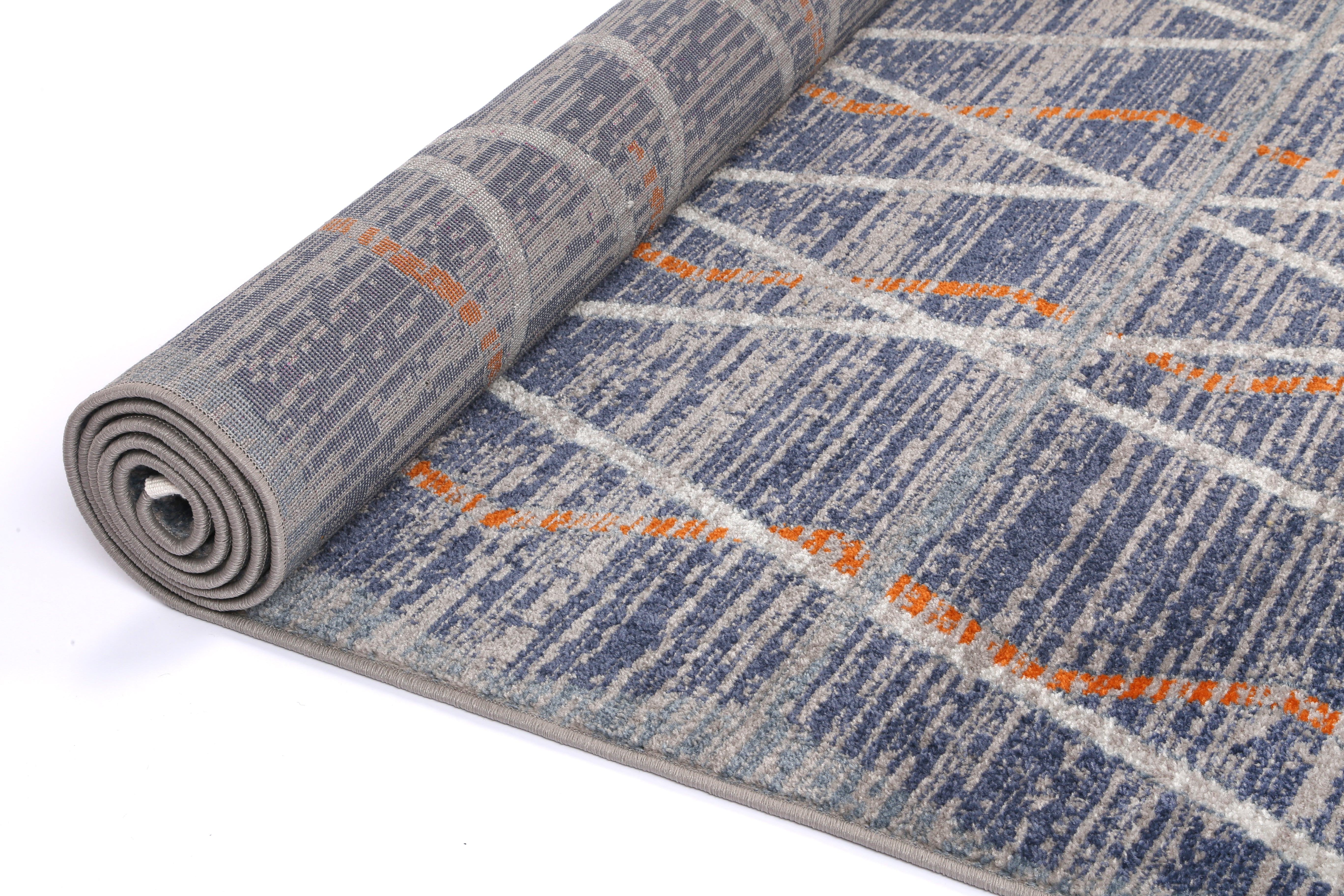 Asilah Bs18A Grey Navy - Grey asilah rug from Vogue Rugs Australia