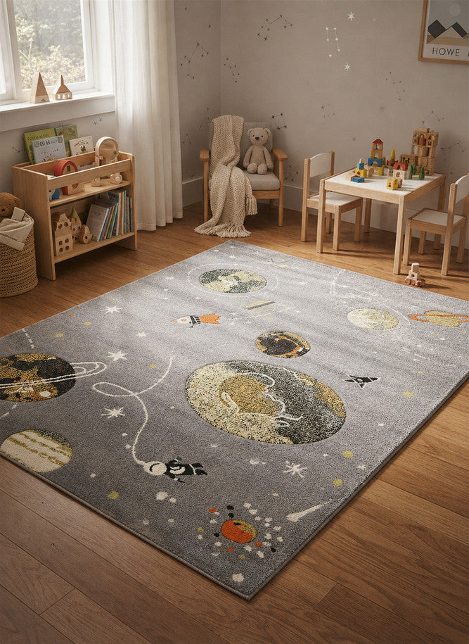 Cotton Candy D359A Space Grey - Grey kids rug from Vogue Rugs Australia