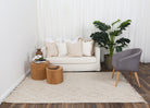 Diego Geometric Beige Wool Rug - DIEG04.