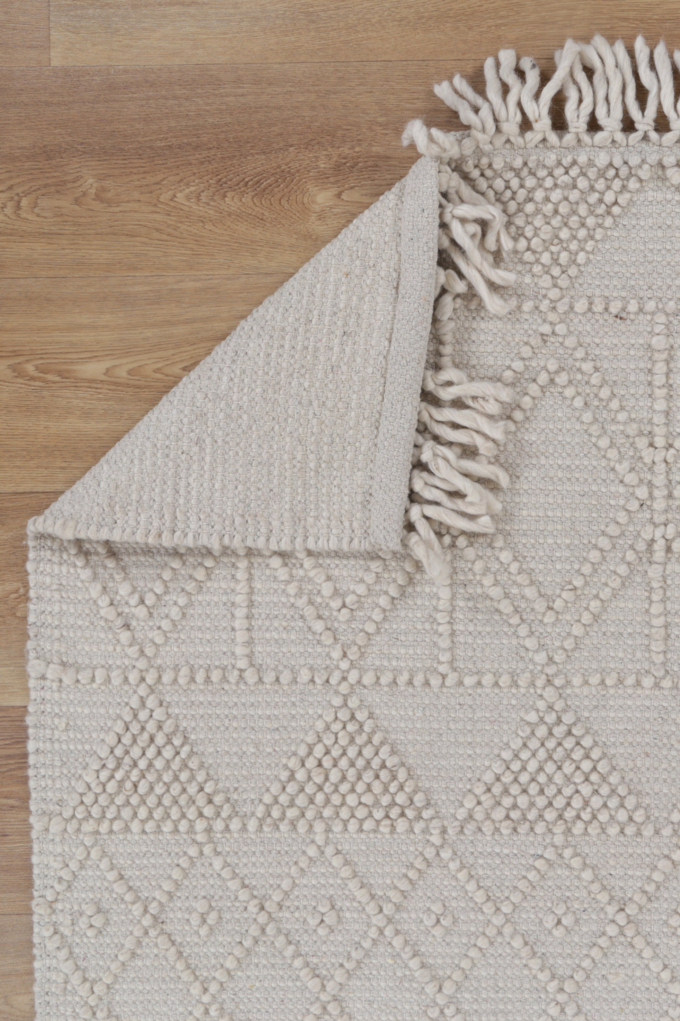 Diego Inca Beige Wool Rug - DIEG01.