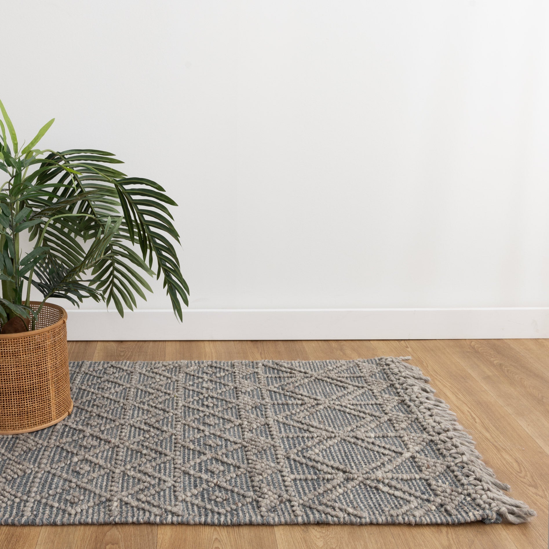 Diego Inca Grey Multi Wool Rug - DIEG01.