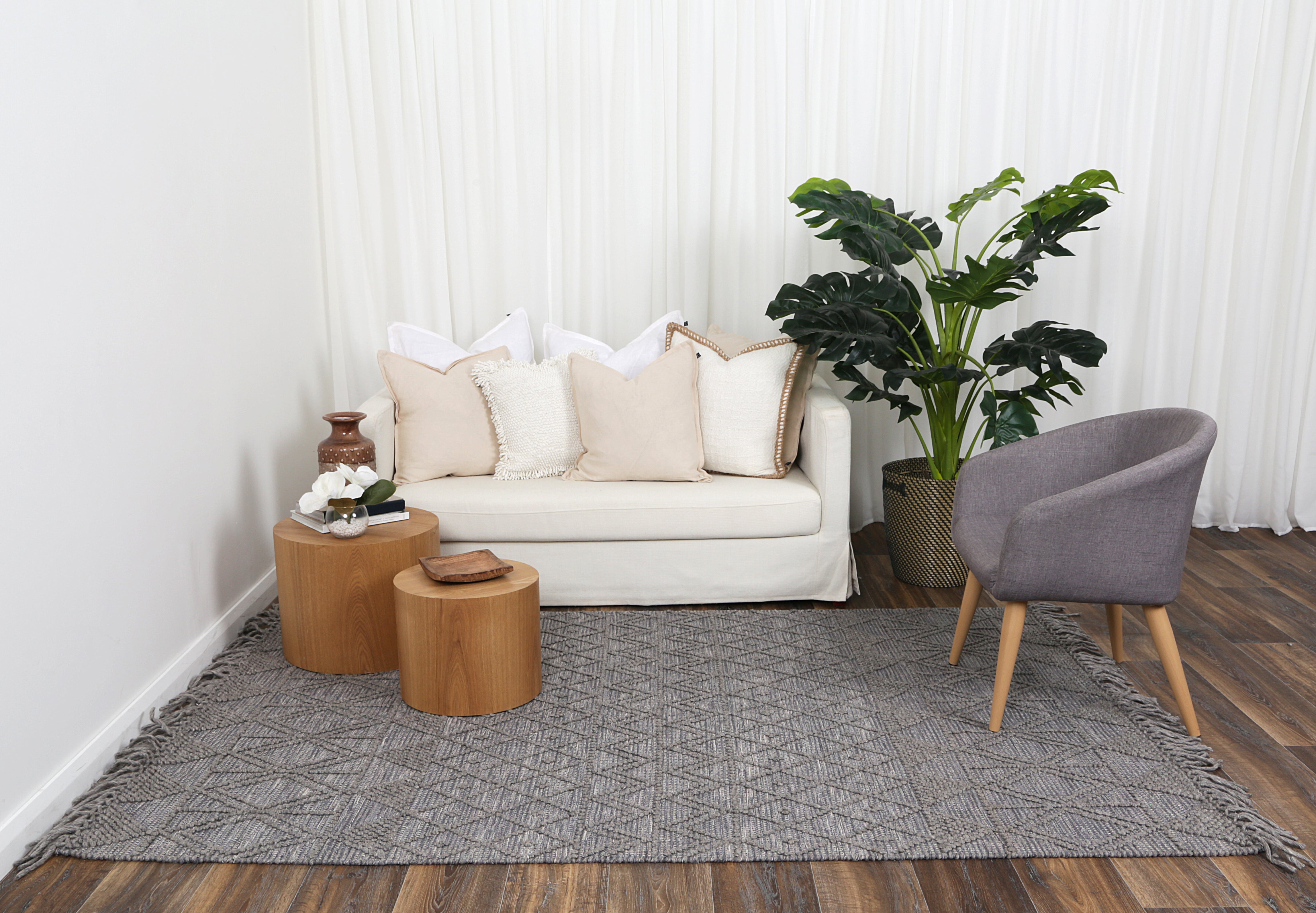 Diego Inca Grey Multi Wool Rug - DIEG01 - Grey area rug rug from Vogue Rugs Australia
