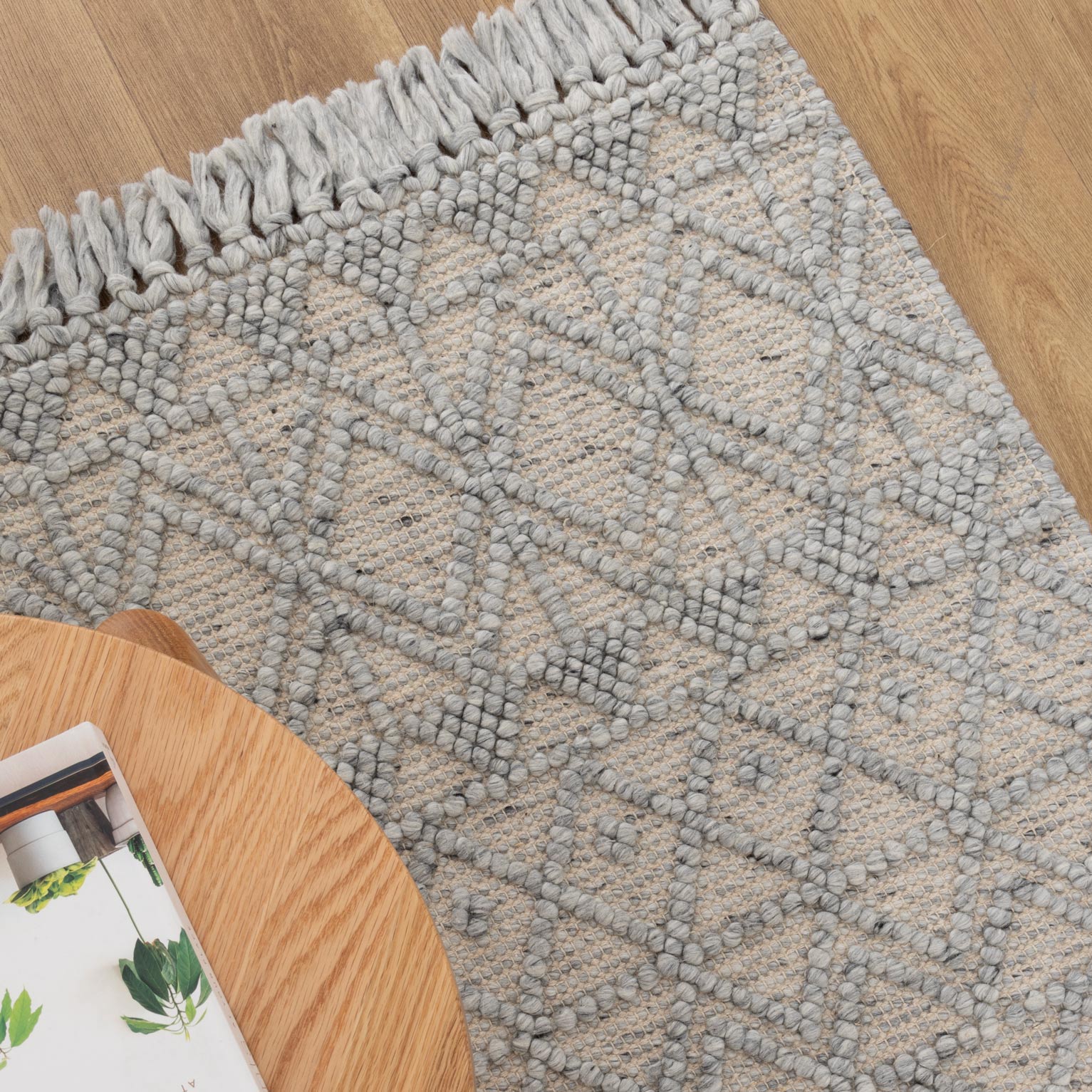 Diego Inca Grey Wool Rug - DIEG01 - Grey area rug rug from Vogue Rugs Australia