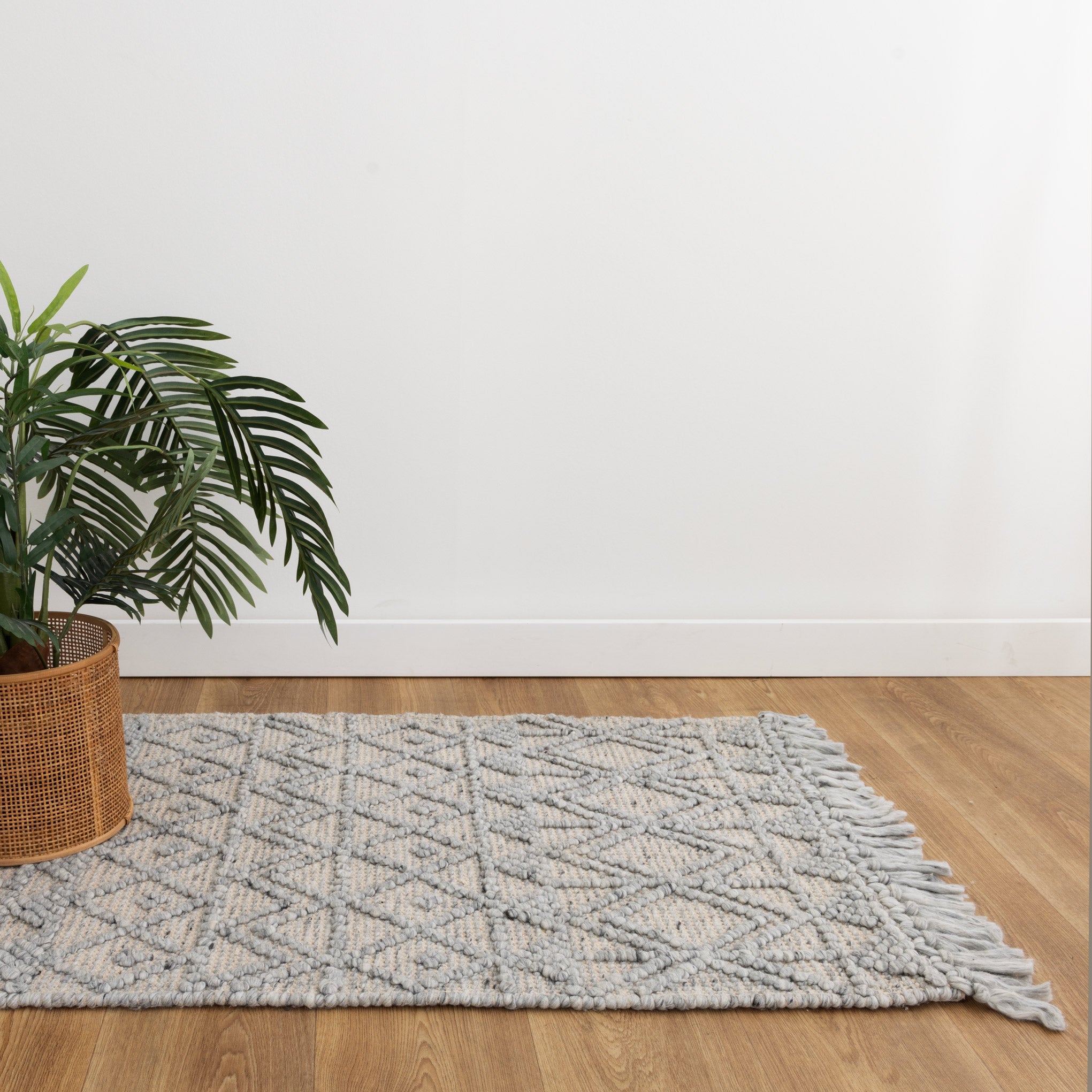 Diego Inca Grey Wool Rug - DIEG01.