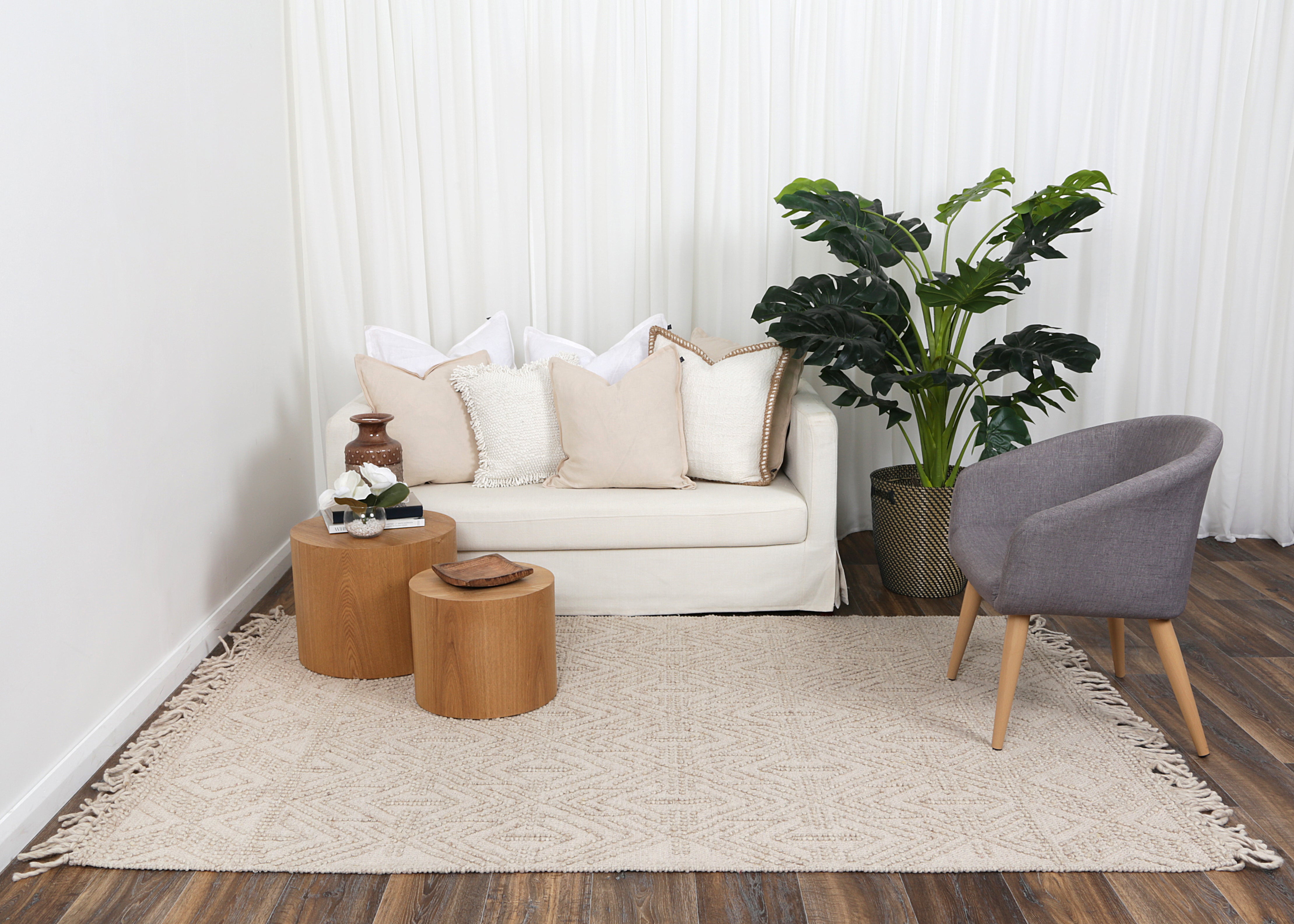 Diego Tribal Brown Wool Rug - DIEG02.