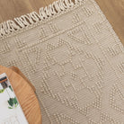 Diego Ornamental Beige Wool Rug - DIEG03.