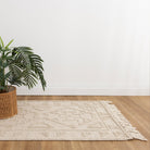 Diego Ornamental Beige Wool Rug - DIEG03.