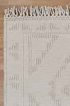 Diego Ornamental Beige Wool Rug - DIEG03.