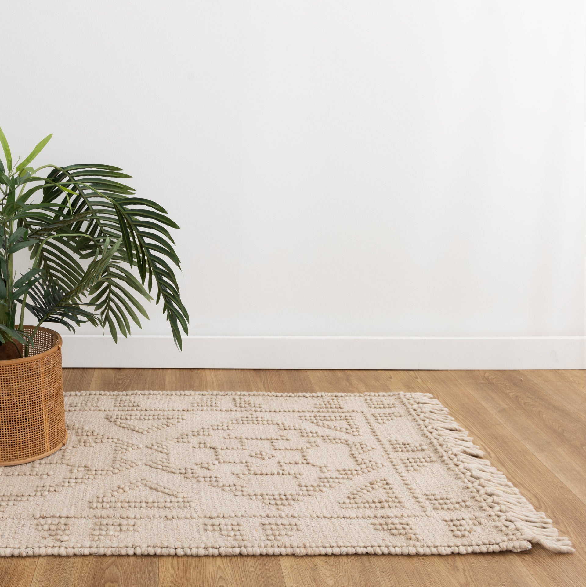 Diego Ornamental Brown Wool Rug - DIEG03.