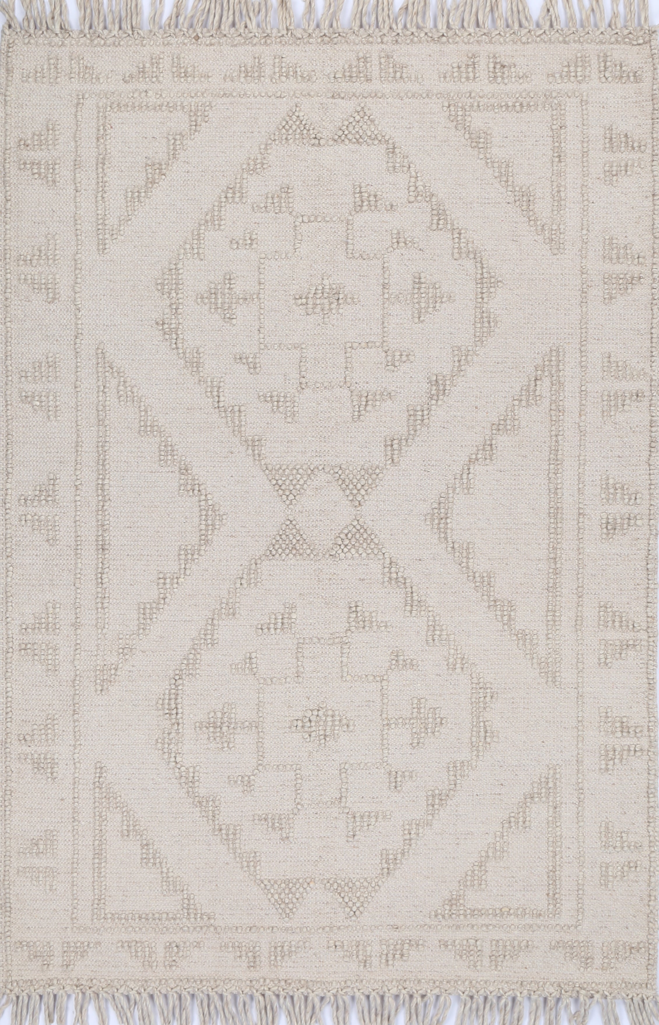 Diego Ornamental Brown Wool Rug - DIEG03.
