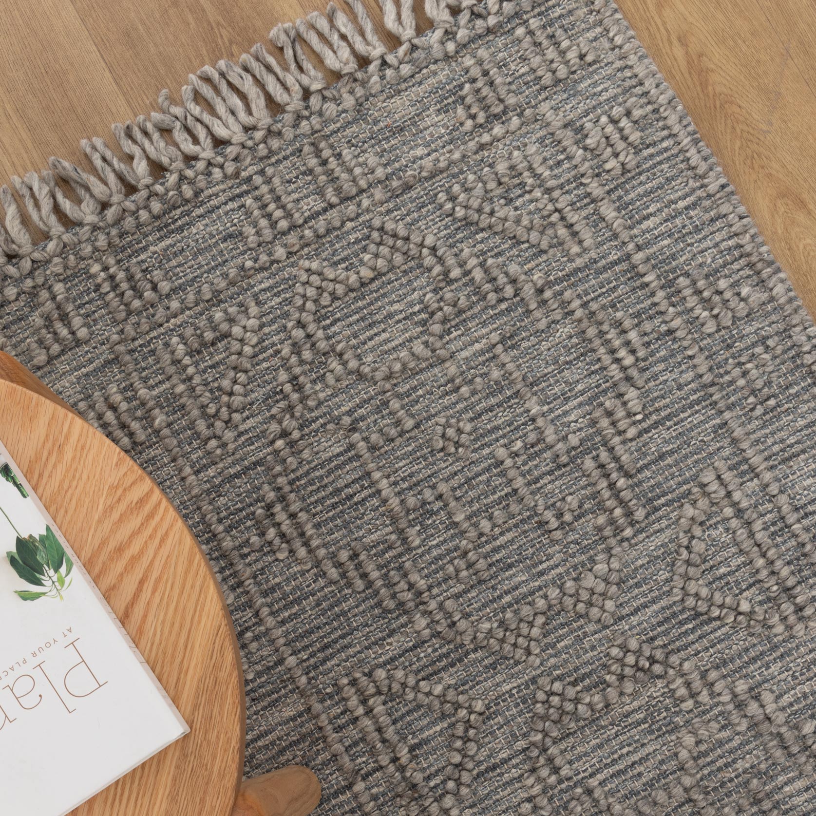 Diego Ornamental Grey Multi Wool Rug - DIEG03.