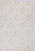 Diego Geometric Beige Wool Rug - DIEG04.