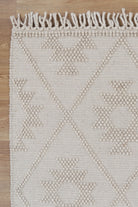 Diego Geometric Beige Wool Rug - DIEG04.