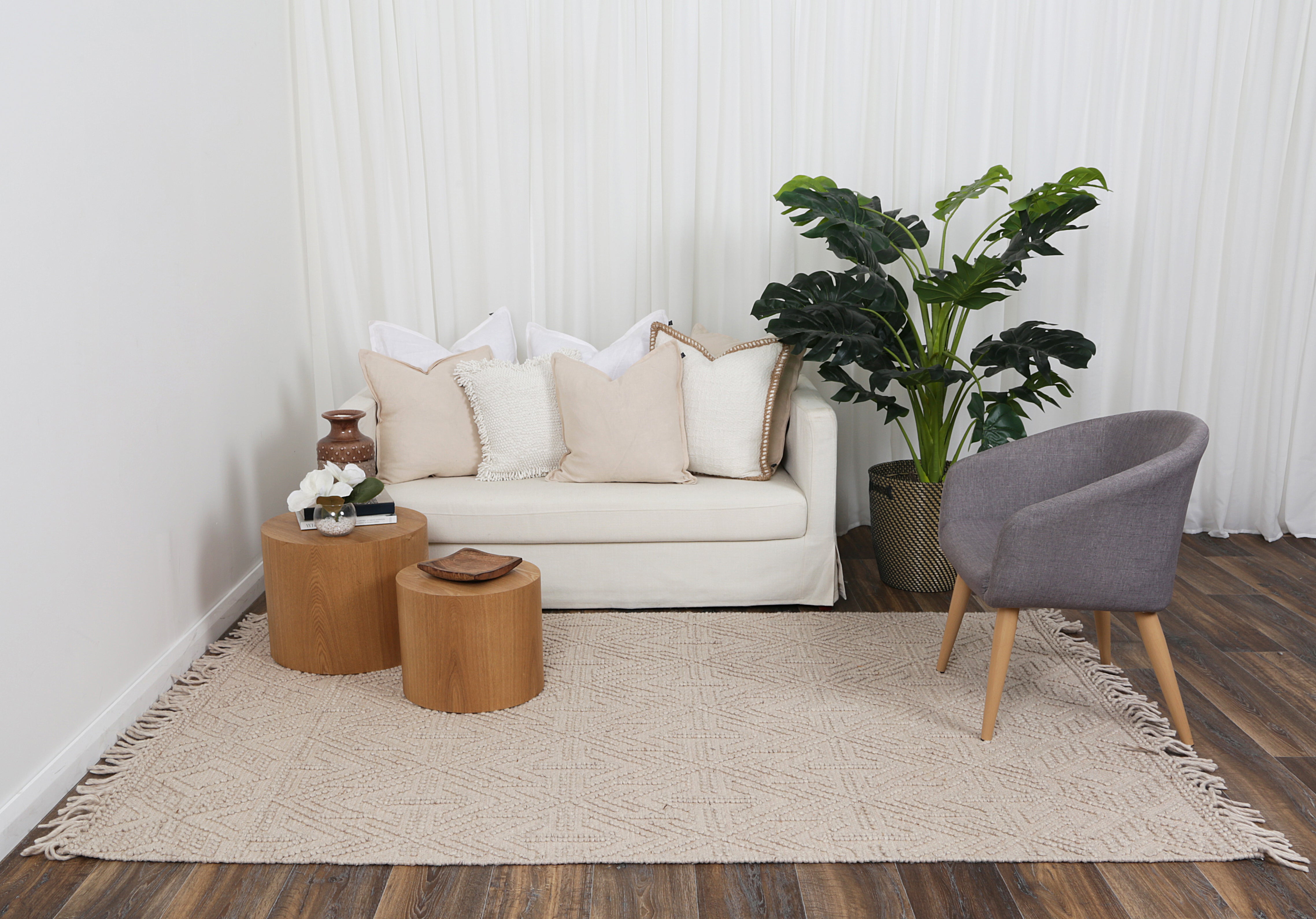 Diego Geometric Brown Wool Rug - DIEG04 - Brown area rug rug from Vogue Rugs Australia