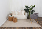 Diego Geometric Brown Wool Rug - DIEG04.