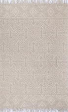 Diego Geometric Brown Wool Rug - DIEG04.
