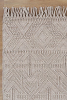 Diego Geometric Brown Wool Rug - DIEG04.