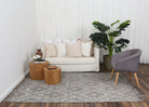Diego Geometric Grey Multi Wool Rug - DIEG04.