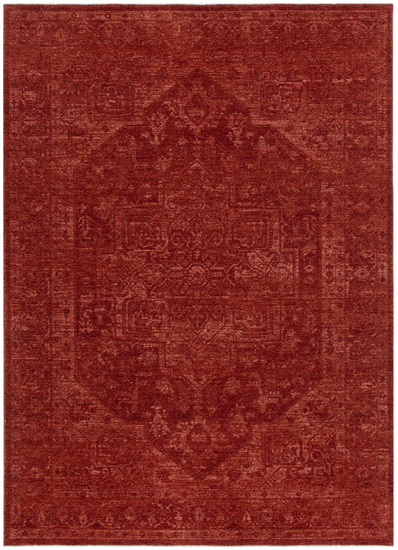 Heritage Distressed Medallion Rust Rug - H101 - Rust area rug rug from Vogue Rugs Australia