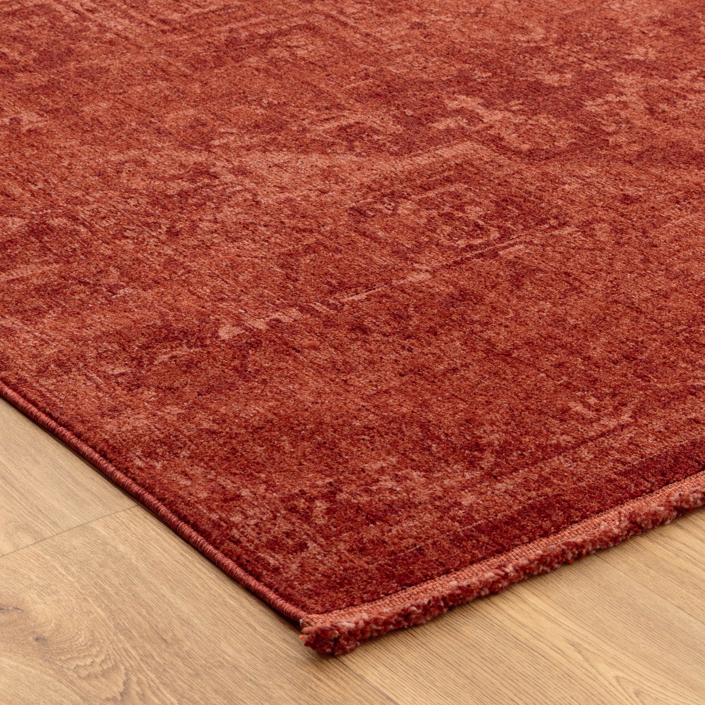 Heritage Distressed Medallion Rust Rug - H101 (Different Tassel) - Rust area rug rug from Vogue Rugs Australia