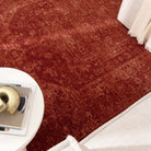 Heritage Distressed Medallion Rust Rug - H101 (Different Tassel).