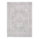 Heritage Distressed Medallion Grey Rug - H103:  (Different Tassel).