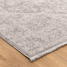 Heritage Distressed Medallion Grey Rug - H103:  (Different Tassel).