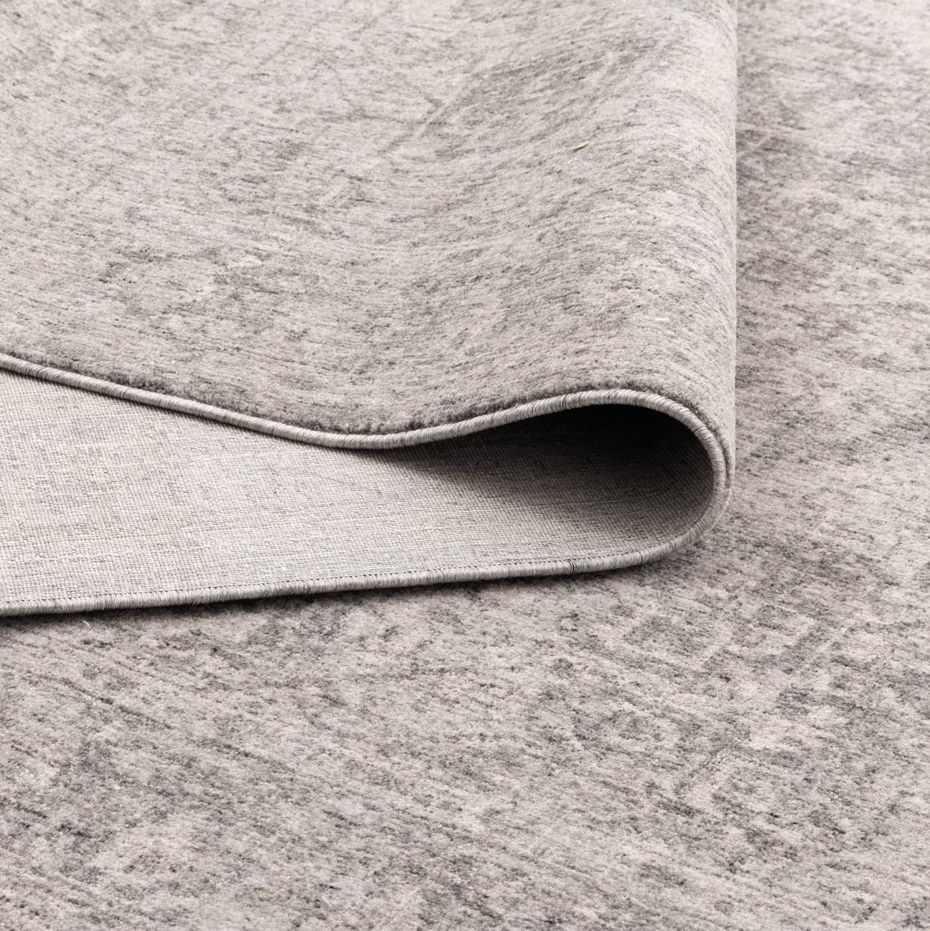Heritage Distressed Medallion Grey Runner- H103: (Different Tassel) - Grey area rug rug from Vogue Rugs Australia