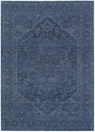 Heritage Distressed Medallion Blue Rug - H104.