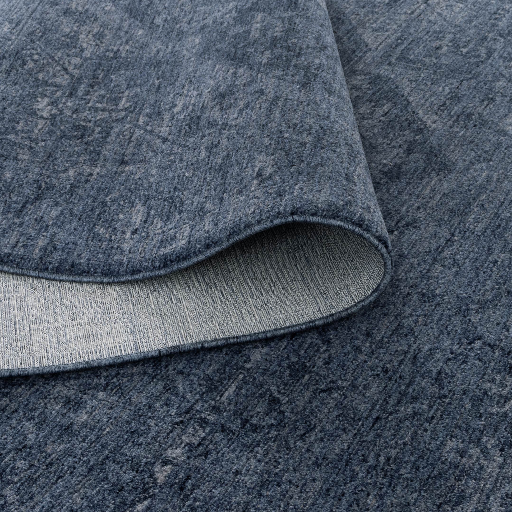 Heritage Distressed Medallion Blue Rug - H104.