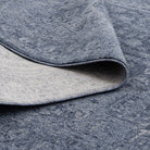 Heritage Distressed Medallion Blue Rug - H104: (Different Tassel).