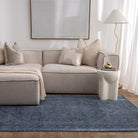 Heritage Distressed Medallion Blue Rug - H104.