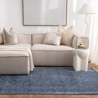 Heritage Distressed Medallion Blue Rug - H104: (Different Tassel).