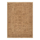 Heritage Distressed Border Mustard Rug - H105: (Different Tassel).